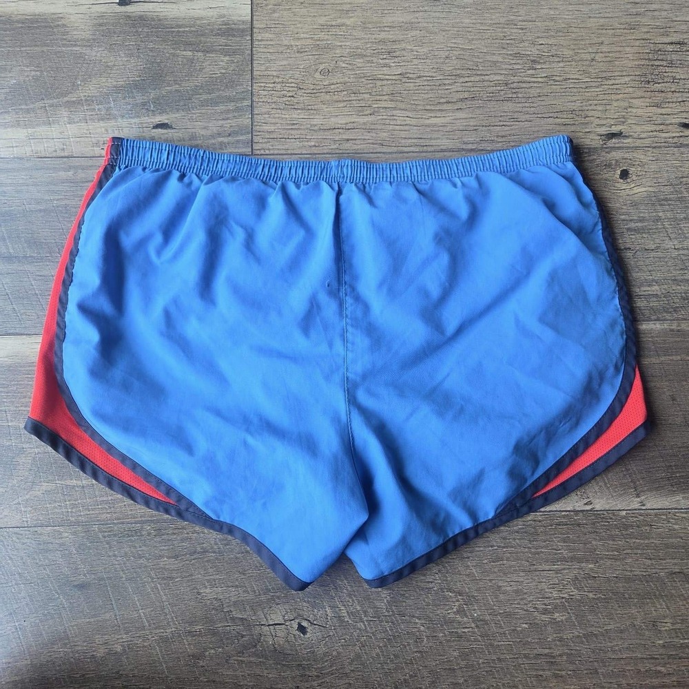 Nike Dri-FIT Running Shorts Blue Orange Womens Small Athletic Gym Training